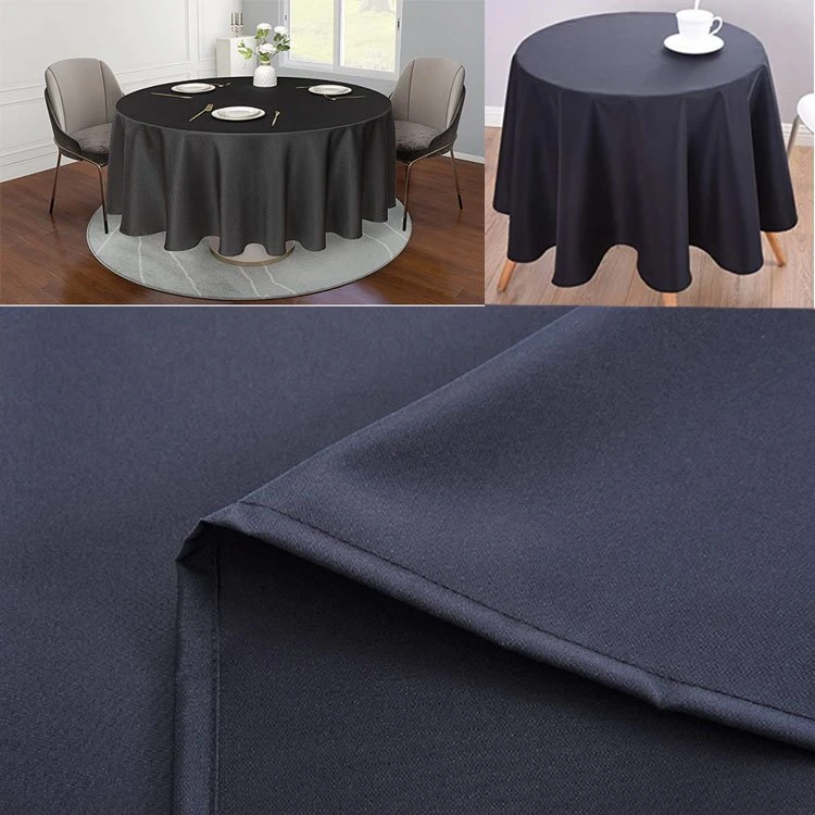 Textured Fabric Tablecloths Dark Grey Water Resistant Spill Proof Washable Tablecloths