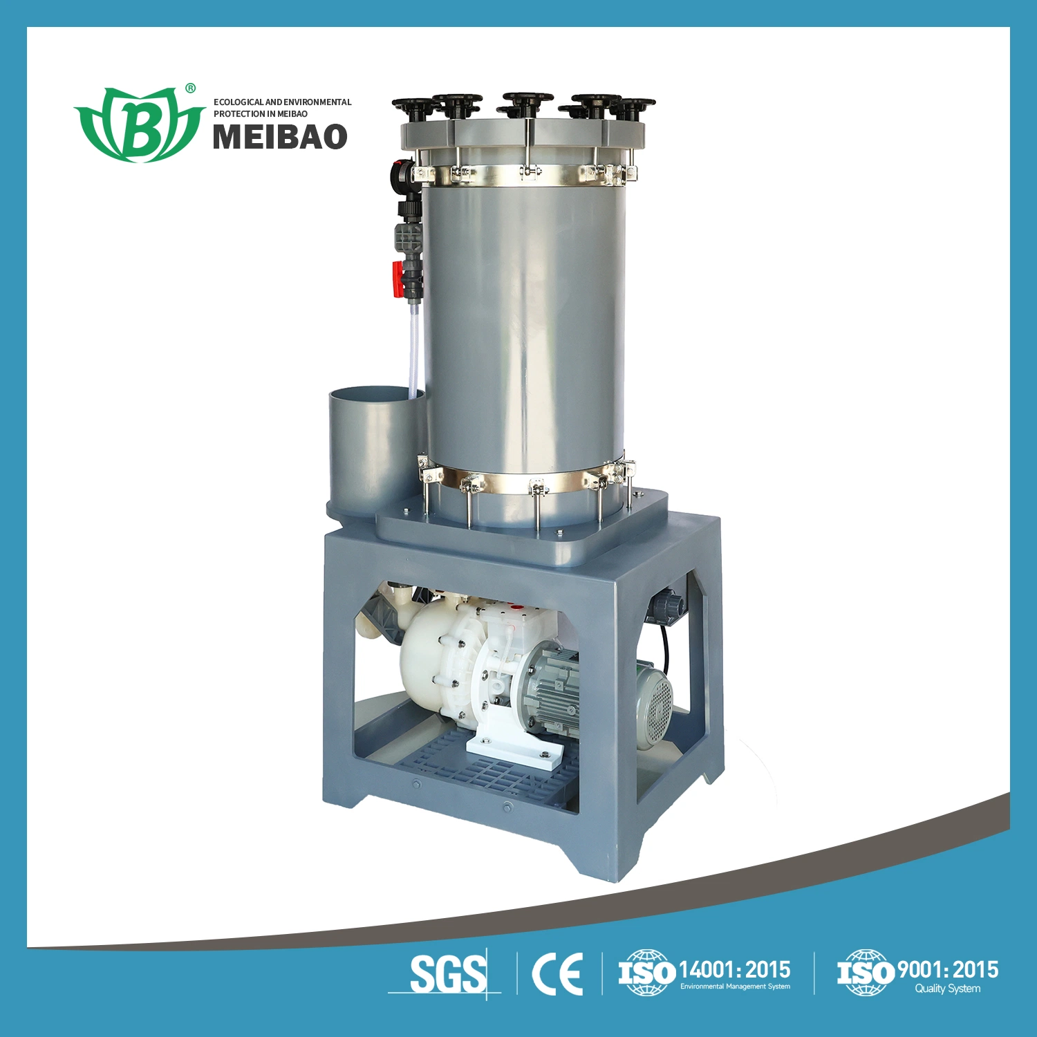 Environmental Protection Industry Acid Alkali Filter Liquid Filtration Machine with Pump