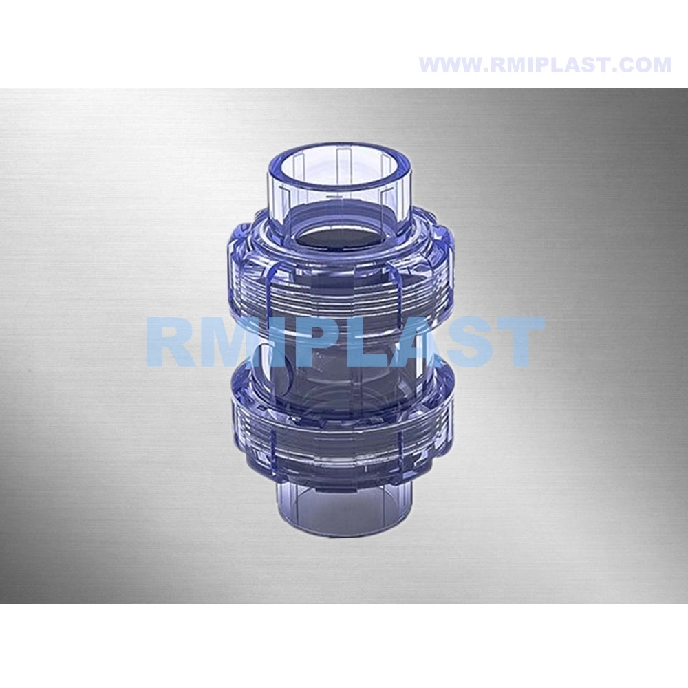 Clear PVC Female Coupling of DIN Pn16 Clear UPVC Pipe Fittings Plastic Female Thread Coupler for Industrial