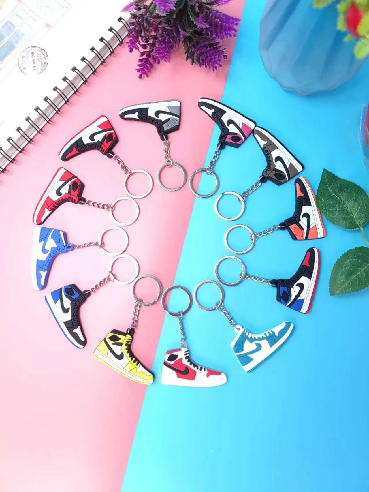 Wholesale/Supplier Aj Metal Crafts Yezzy Basketball Key Holder Popsicle Buckle Alcohol Tester Air Jordan 1 Custom Logo Soft Rubber PVC Keychain