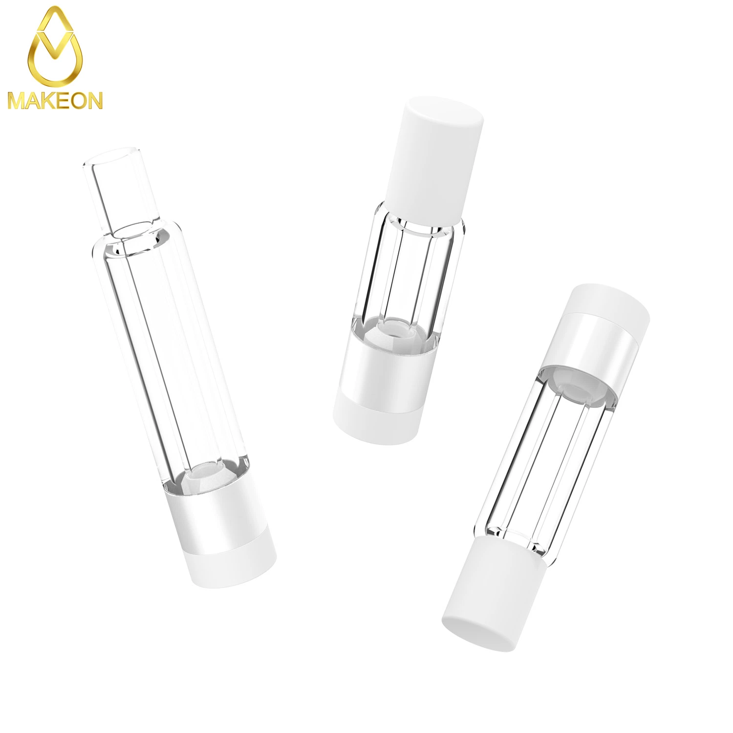 Makeon G9 OEM Empty Atomizers Whole Glass 1.0ml 1.5ml 2.0ml Cartridges Tank Glass Vape Thick Oil Bottom Airflow Atomizer Puffin Choices Ruby Custom Packaging