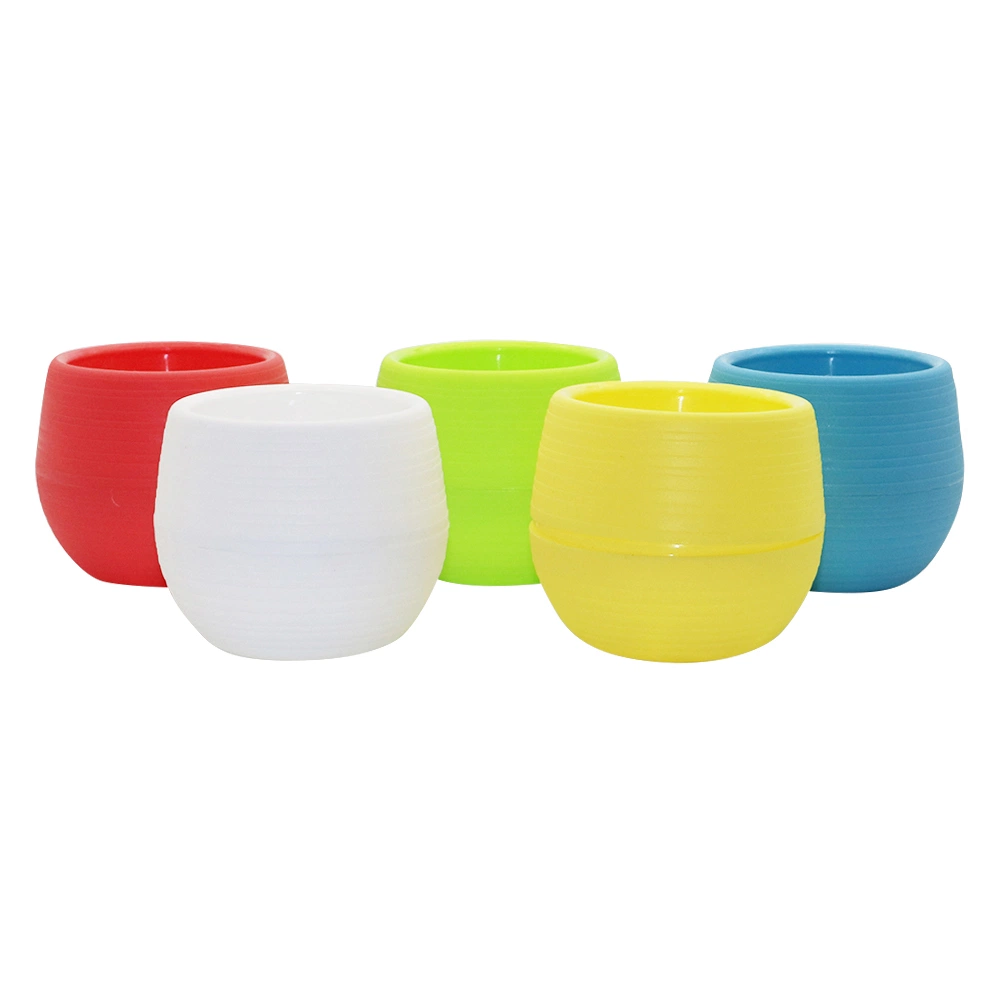 Plastic Mini Cute Round Flower Pot Garden Home Office Desktop Plant Pot