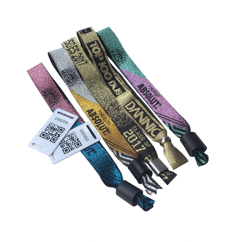 Event Festival Wristbands/Woven Polyester Bracelets with Smart Card for Access Control