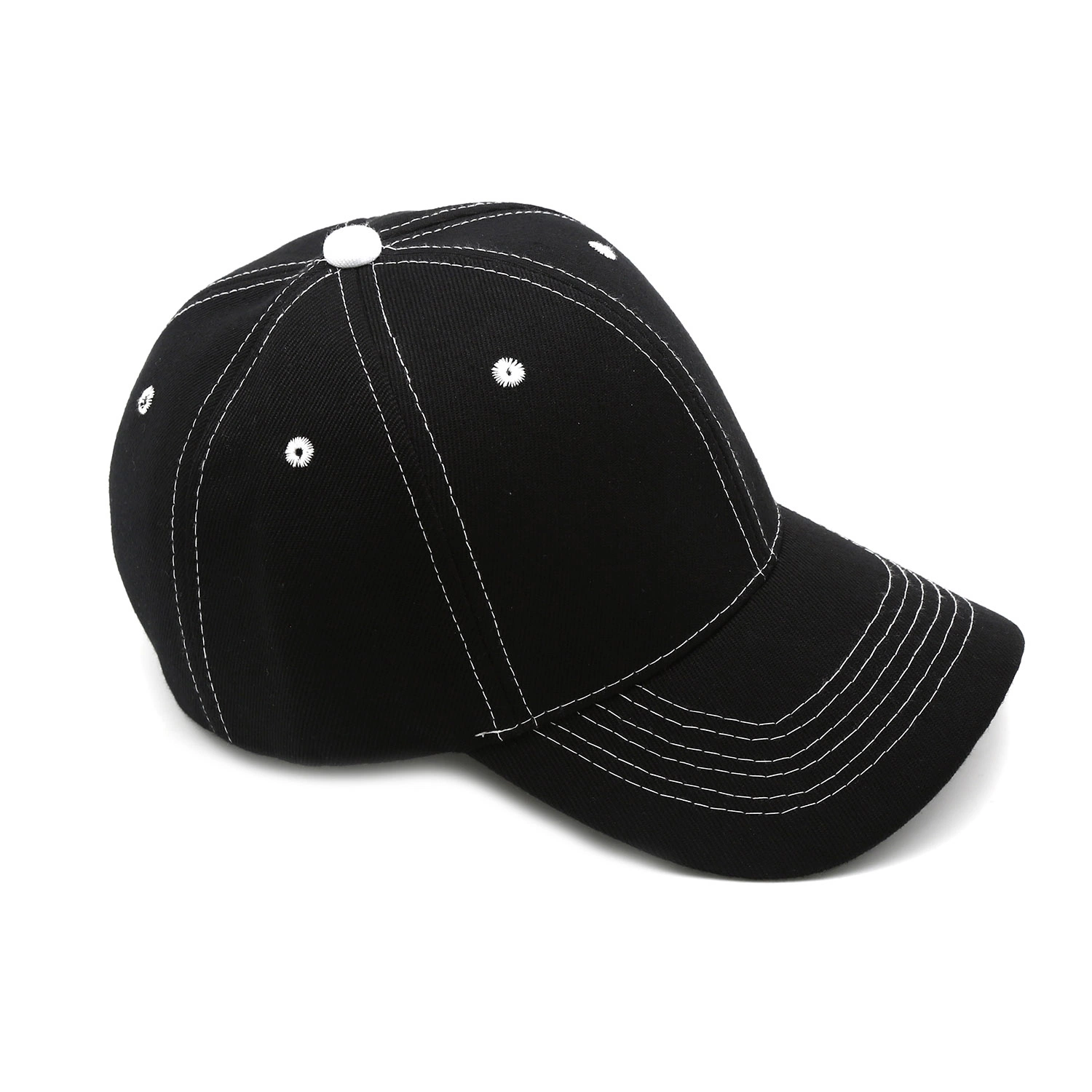 100% acrylic Blank Baseball Cap with Contrast Thread