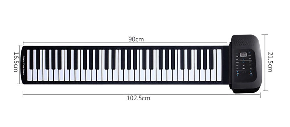 Usine Vente en gros 61 clés silicone flexible main rouler piano Clavier numérique pour piano