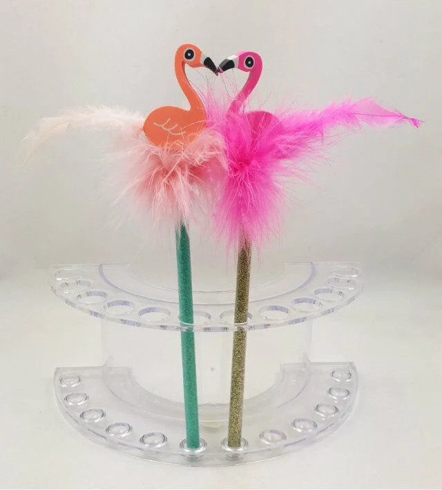 Popular Pink Flamingo Cute Wooden Hb Standard Carton Pencils for Children Personalize Pencil with Earser
