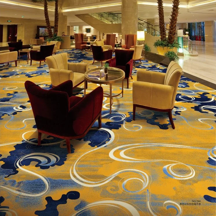 Customized Eco-Friendly Turfed Printed Luxury Wall to Wall Hotel Carpet Commercial Fireproof Hall Banquet Floor Carpet