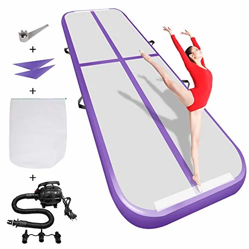 Purple Gymnastics Air Track Tumbling Mat Yoga Mat Inflatable