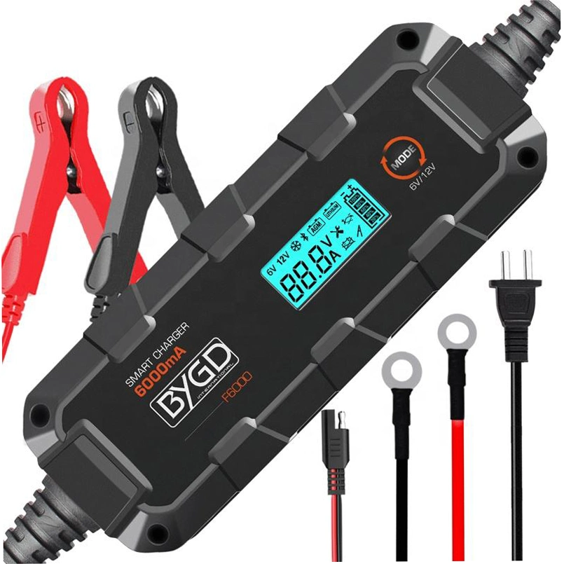 Factory 12V 6A Automatic Intelligent Start Stop Pulse Repair Lead Acid 12 Volt Battery Charger