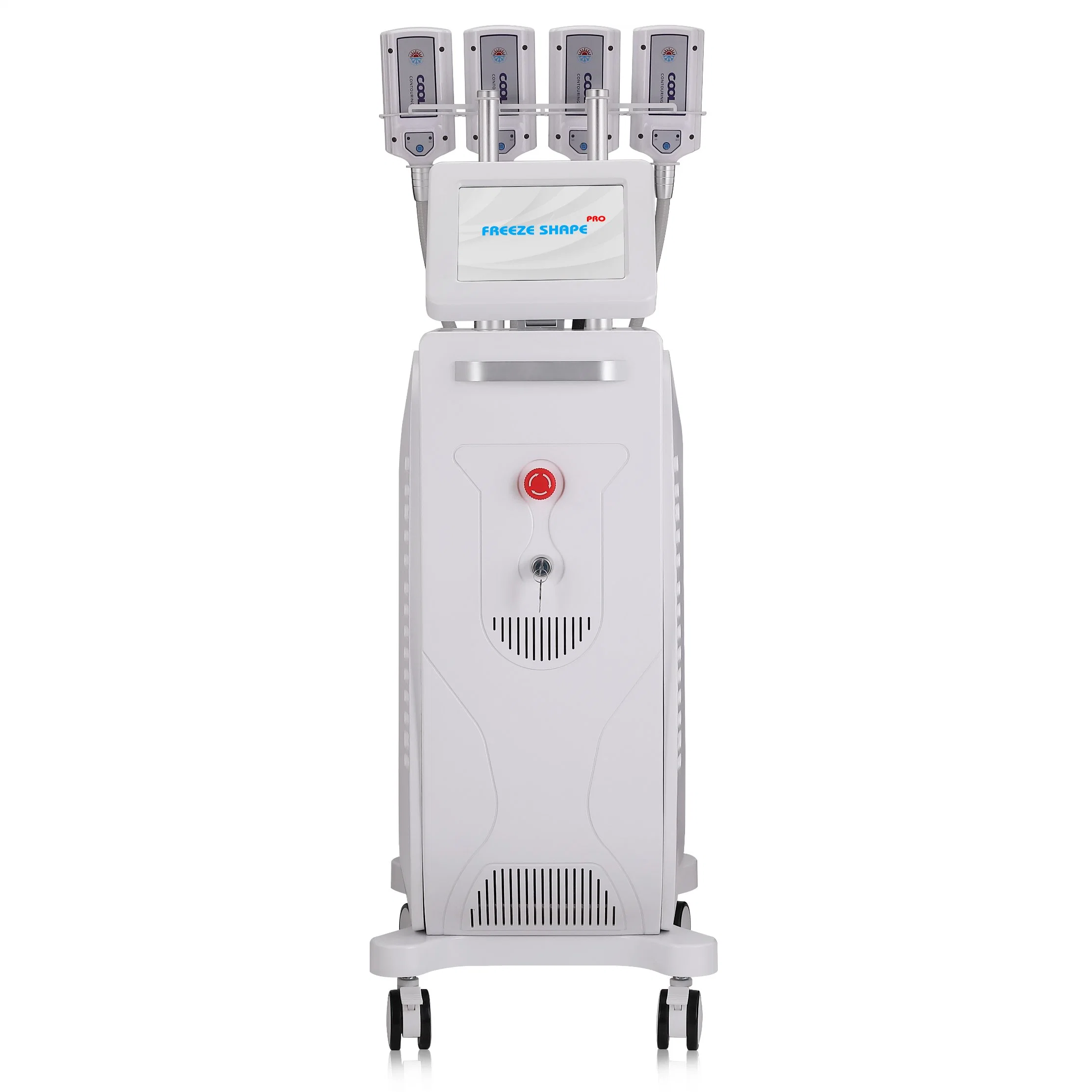 Última Cryo EMS gordura Cryolipolysis choque térmico de congelamento de perda de peso da máquina com quatro placas de arrefecimento com RF EMS