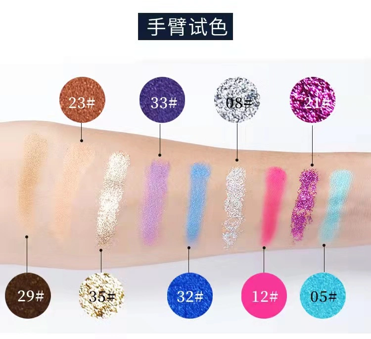 No Logo European and American Explosion Models 35 Color Eye Shadow Glitter Powder Matte Pearlescent Eye Shadow Palette Waterproof Color Makeup