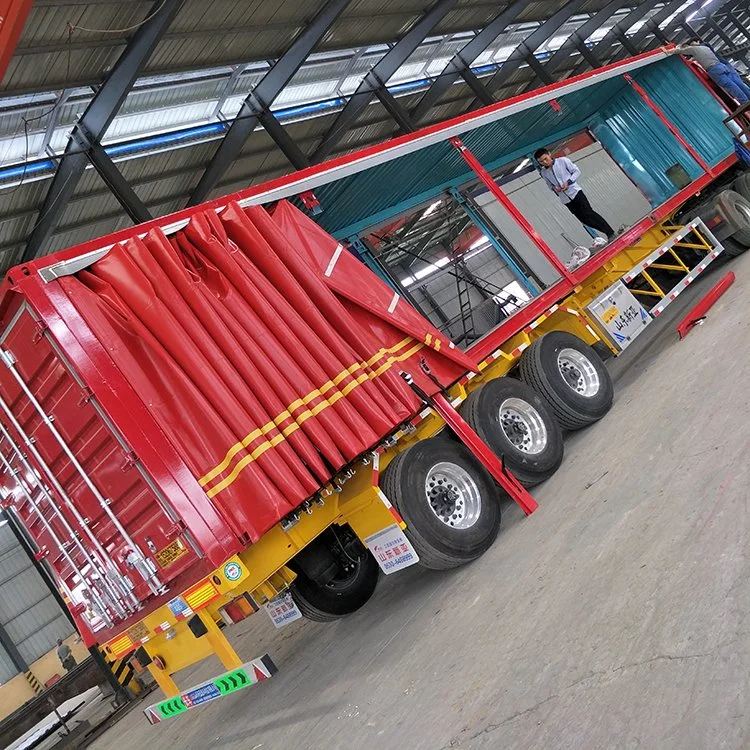 Hot Sale 3 Axles 40 Feet Curtain Side Wall Semi Trailer 60 Ton Semi Trailers