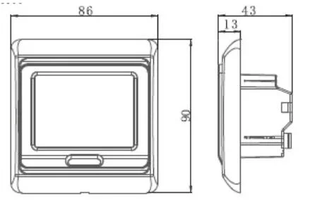 Termostato electrónico de pantalla táctil para sistema de calefacción de suelo