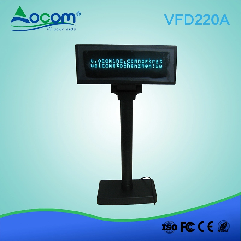 High Brightness 2 Lines VFD Customer Display for POS System