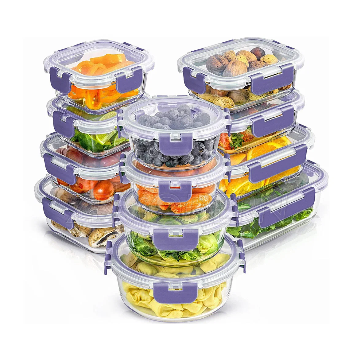 Wholesale Glass Food Storage Containers with Lid Sealed Meal Prep Containers Glass Lunch Boxes for Home Kitchen