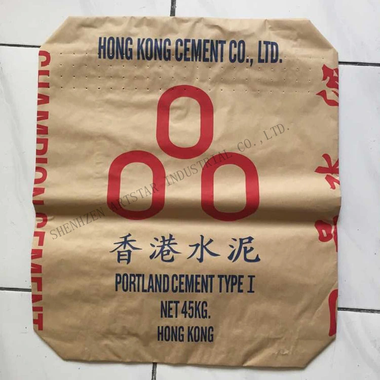 50kg de cemento de la bolsa de embalaje de material de papel Kraft