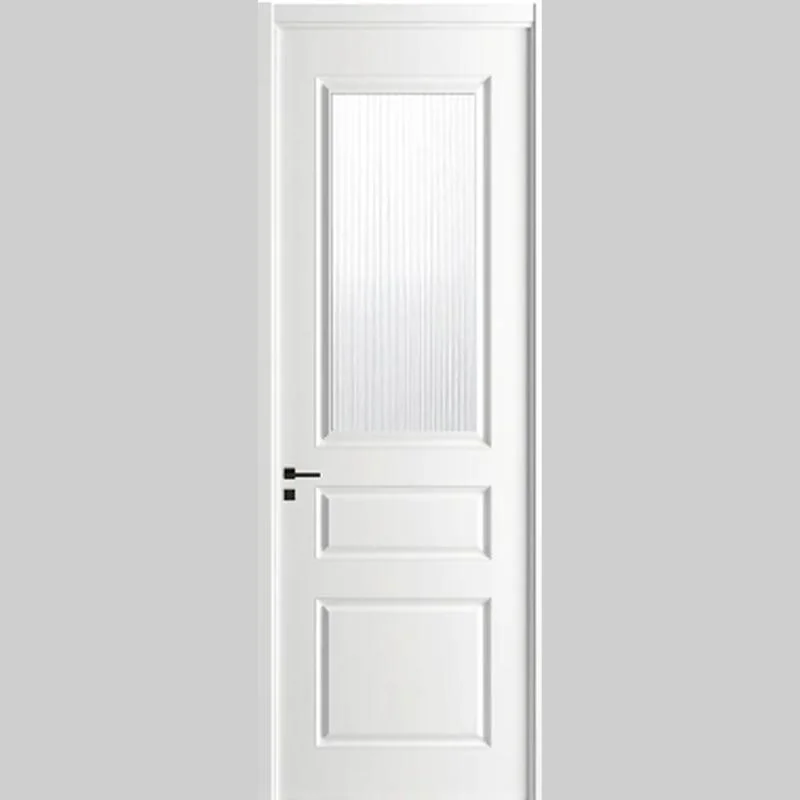 Imprimación blanca simple puerta de madera MDF Puerta de vidrio que contiene melamina Doorsdm PVC1026