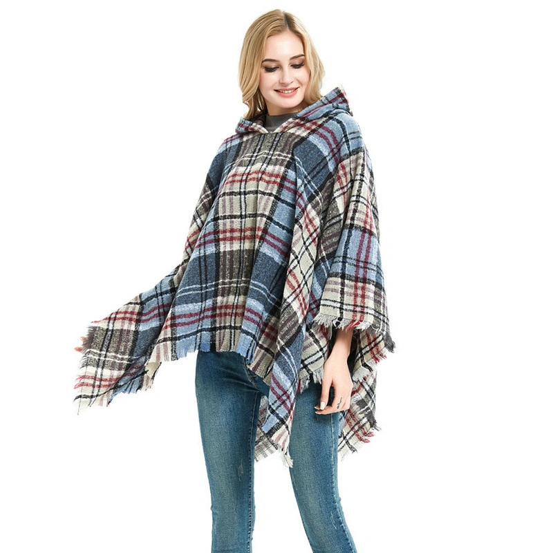 Hochwertiger Kapuzen Schal Wrap Poncho für Damen