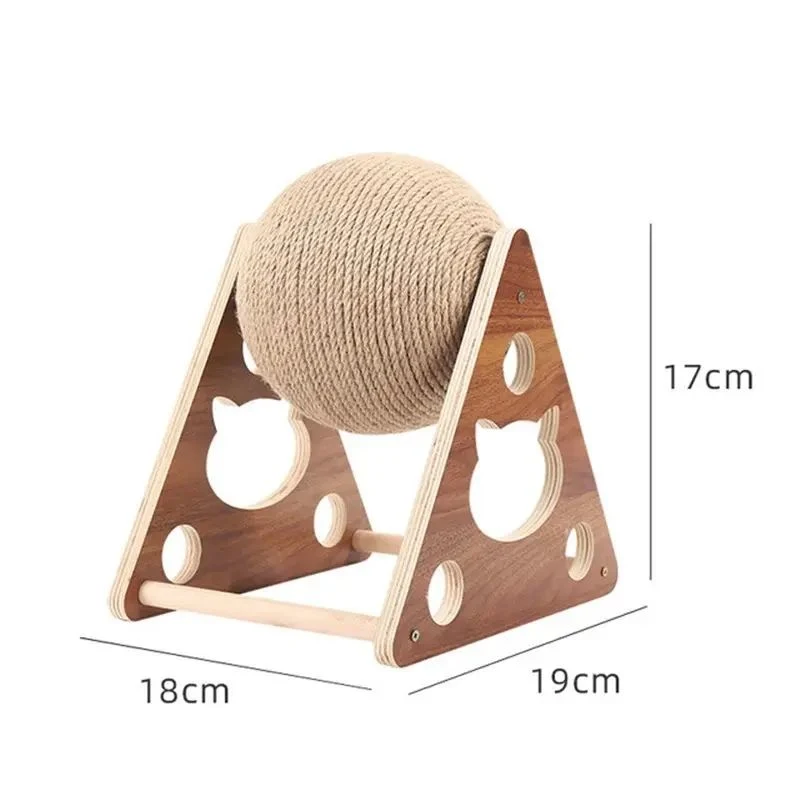 Mayorista Eco-Friendly Pet Toy Grinding Claw cáñamo sisal resistente al desgaste Gato Juguetes Cat Scratch Board Ball