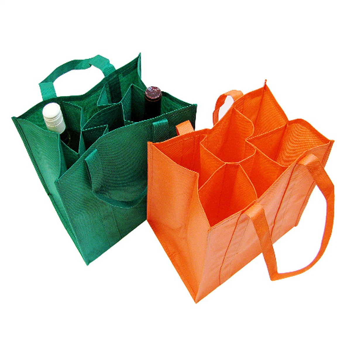 Multi Compartment Promotional Advertising Non Woven Bottle Bag