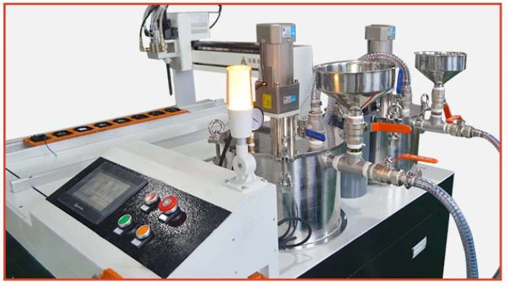 Automatic Two-Component Glue Potting Machine High Viscosity Two Head Double Liquid Gluing Equipment Intelligent Ab Glue Dual Component Vacuum Gluing Machine