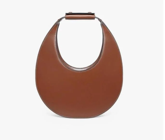 Newest Design Woman High Quality Half Moon Shape PU Handbag