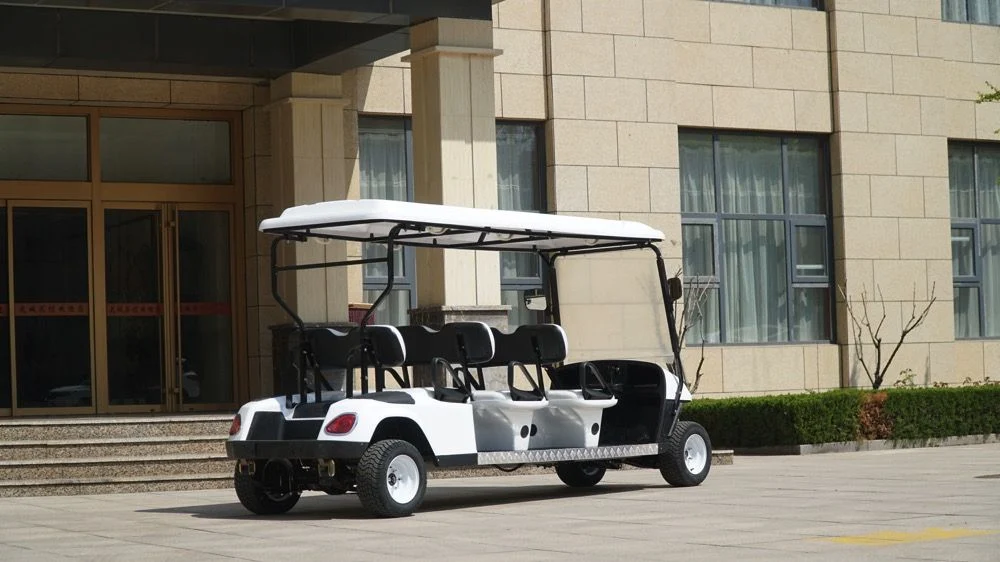 6-Seat Electric Hotel Golf Car on Sales CE Certified Electric 6 Person Sightseeing Bus Golf Cart