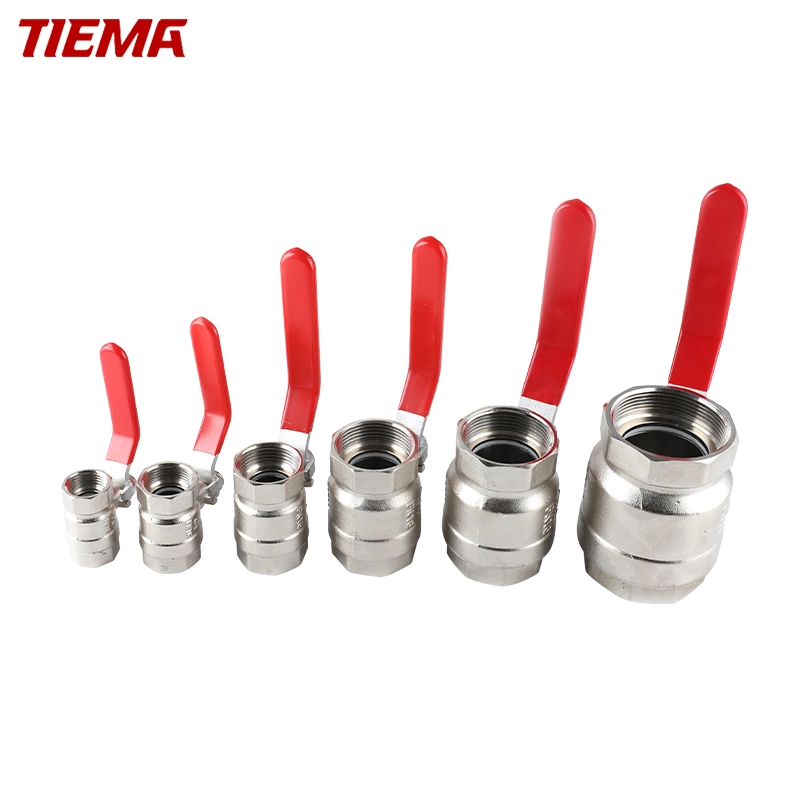 Tiema High quality/High cost performance  Hydraulic Iron Handle Threaded Brass Ball Valve for Water