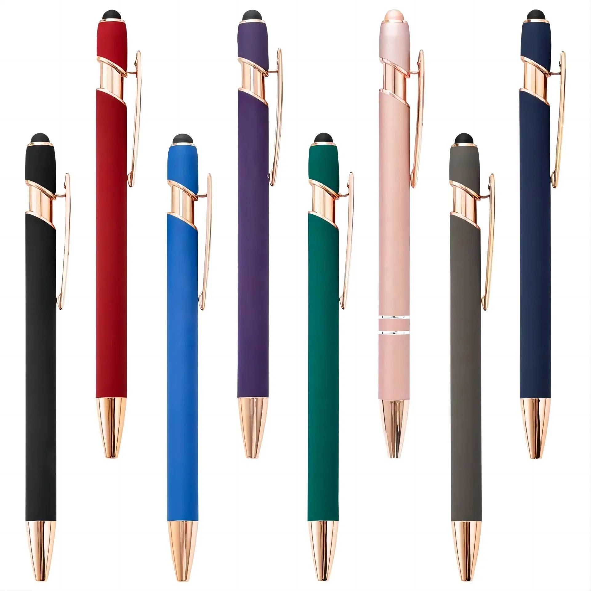 قلم حبر كروي عالي الجودة إعلانات معدنية قلم كروي تشجيعي قلم