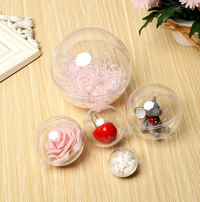 Transparent Openable Small Pit 2 Part Plastic Toy Clear Hanging Hollow Decoration Tree Ornaments 3cm 5mm 10mm 20mm Giant Christmas Puzzle Ball Gift