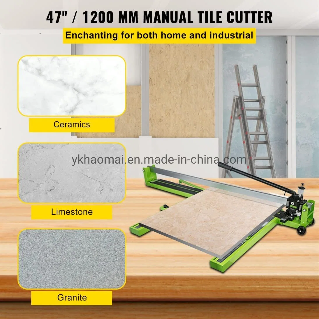 أداة يدوية Tile Croter مقاس 39 بوصة ذات إطار من الفولاذ بالكامل، وأداة قص المربعات بدون دليل لليزر وأداة إضافية لقطعة التجانب للقدم الاحتياطية لعصر خزفي للقطع الدقيق