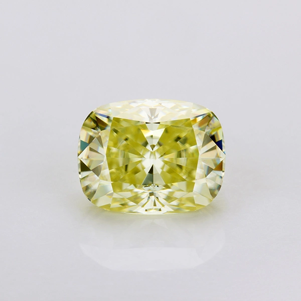 Elongated Cushion 8X10mm Crushed Ice Cut Canary Yellow Color Moissanite Stone