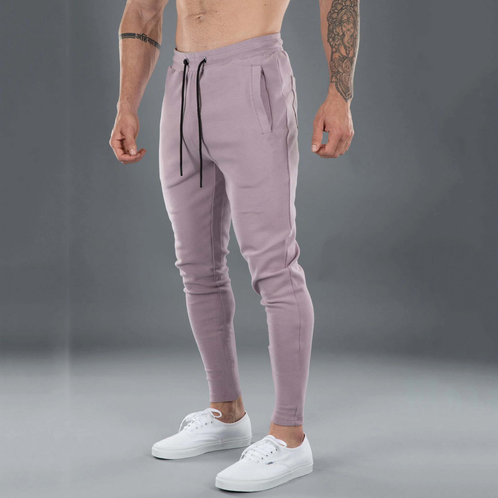 Spring and Autumn New Male Sports Casual Sweatpants Running Exercise Cotton Slim Elastic Small Feet Pants