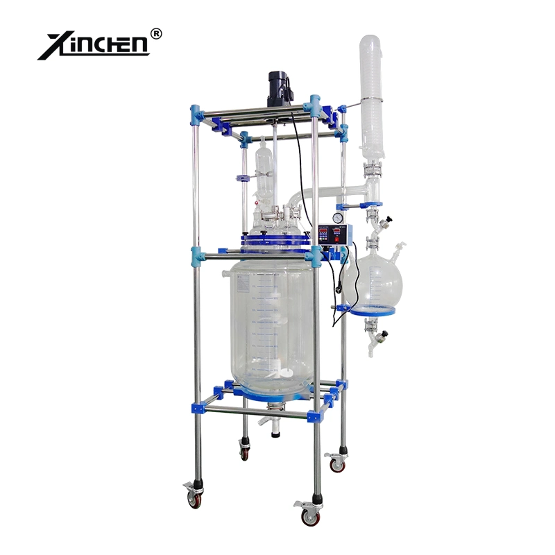 Industrial Chemical Industries Jacketed Glass Reactor for Distillation and Solvent Recovery with Competitive Price