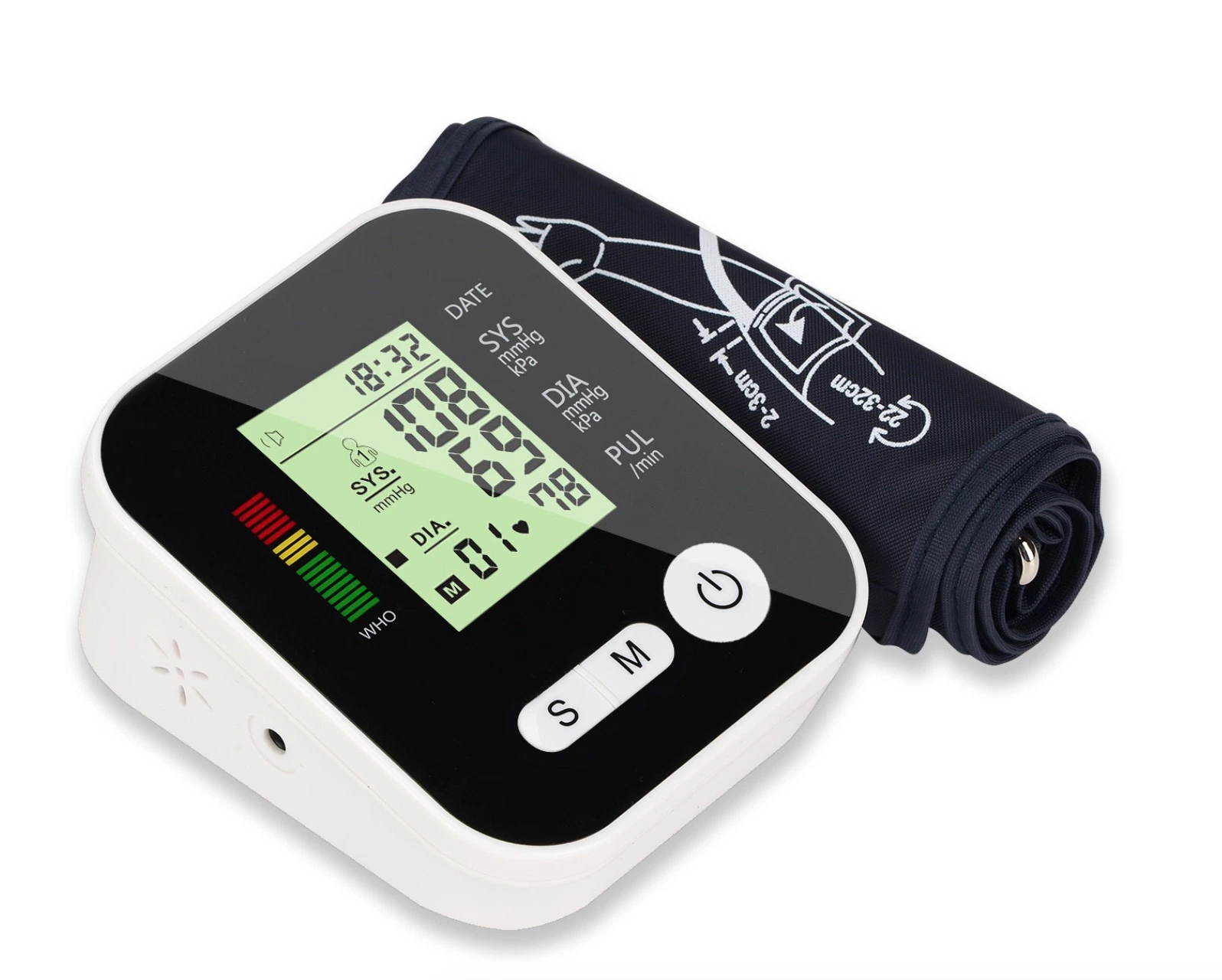 Monitor digital electrónico de presión sanguínea del brazo superior