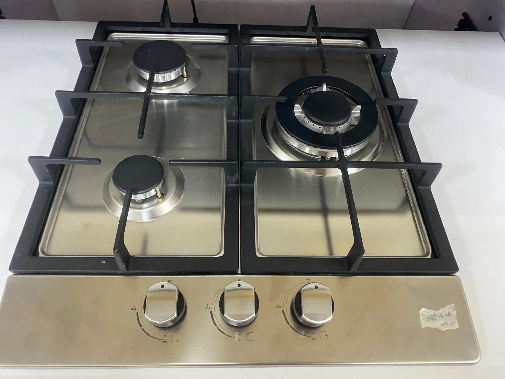 Venta caliente fogones Cocina integrada en el vidrio de 600cm Temperred 4 Burner estufa de gas