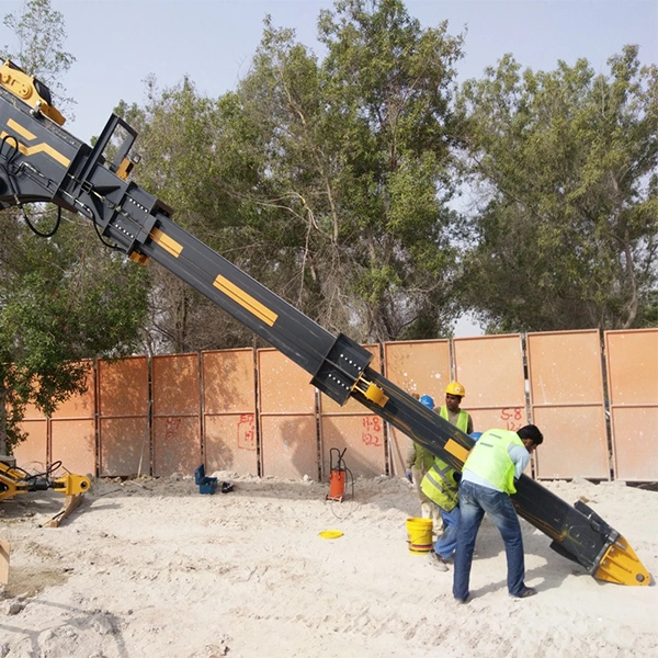 Pluma telescópica excavadora Clamshell Km150 Herramientas de perforación de equipos de construcción de la Fundación