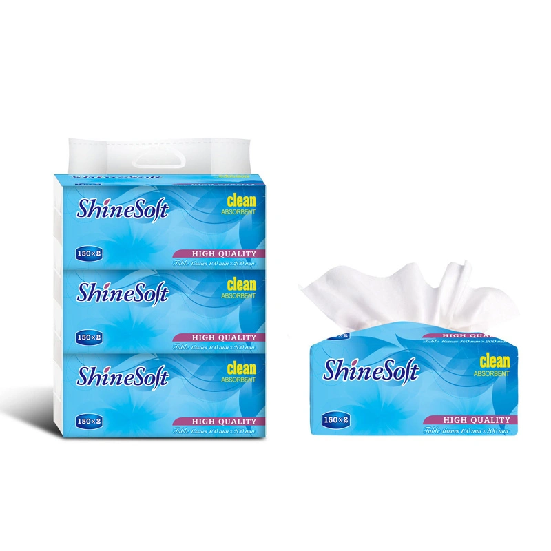 High Quality 2ply 3ply 180 Pulls White Color Facial Tissue