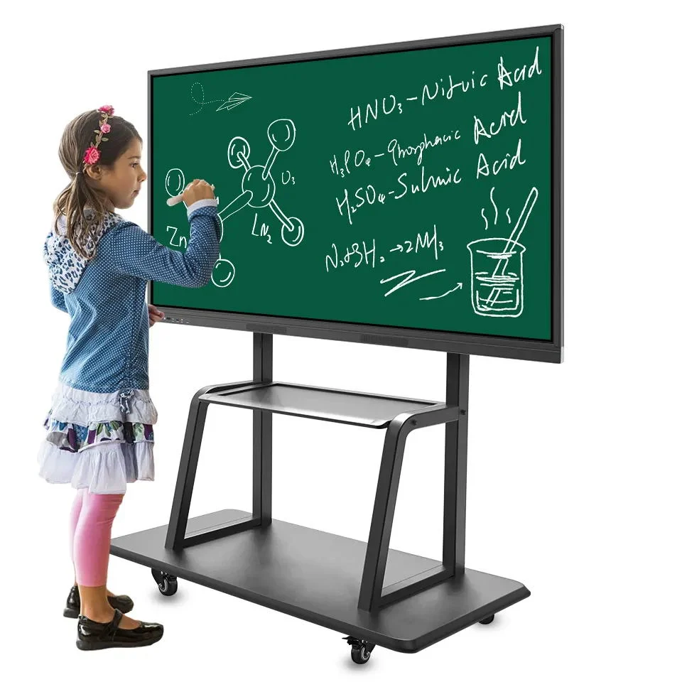 Dual OS I3 I5 I7 4G 128g All-in-One PC 20points Touch Screen Portable Whiteboard Interactive Smart Board for School