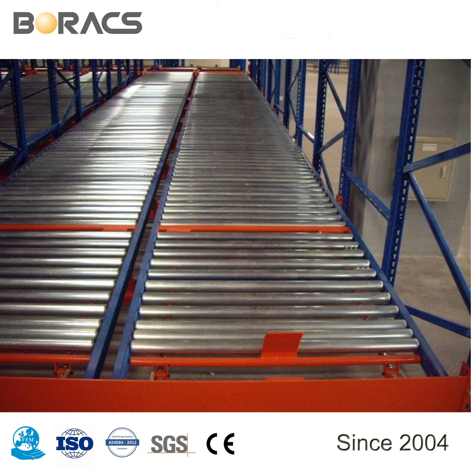 High quality/High cost performance Gravity Flow Racking Stainless Steel Shelf Warehouse Automatic Gravity Pallet Live Rack Storage