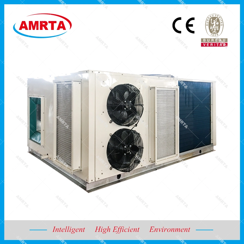 20tr Inversor horizontal / vertical Unidad de techo de refrigeración libre Aire acondicionado unitario refrigerador refrigerado por aire con economizador/ recuperación de calor/ Ventilador de enchufe EC