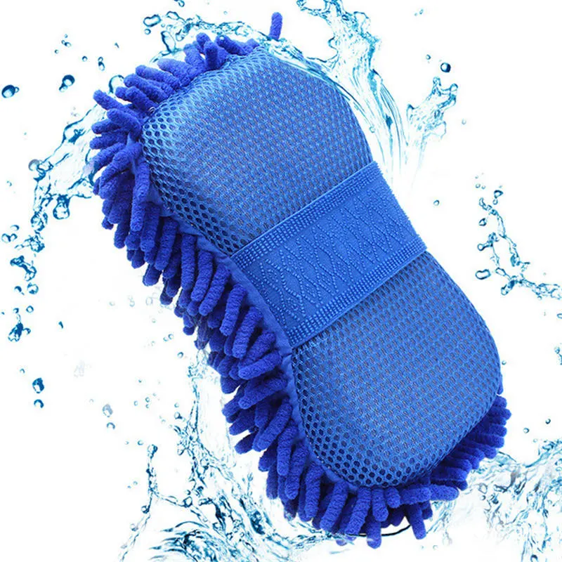 Lavage de voiture Colorfule fait sur mesure en microfibre éponge de chenille pour détailler le polissage de cire à polir Tampon de mousse de nettoyage Multi-usage de l'applicateur