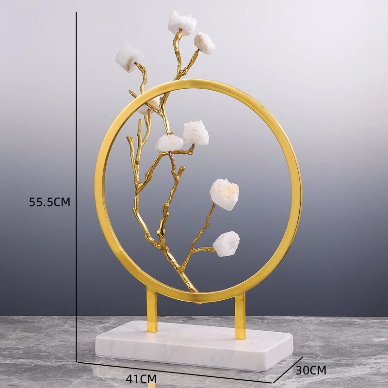 Produtos inovadores chineses Nova mesa ornamentos latão Decorativo Objeto peça central Decoração em árvore