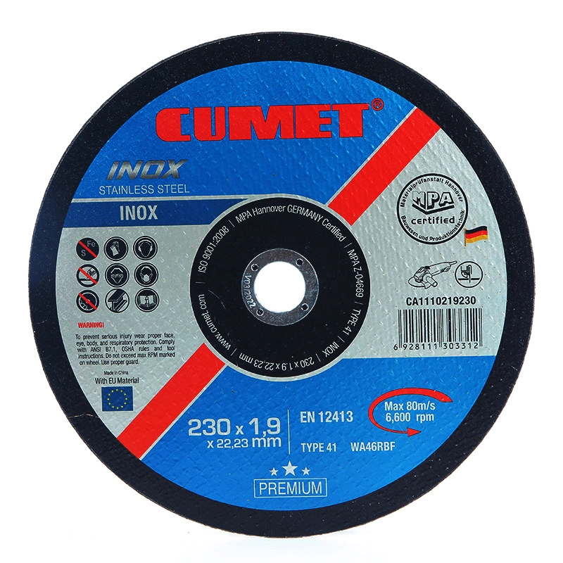 9"Cutting Wheel for Metal (230X3.0X22.2) Abrasive with MPa Certificates