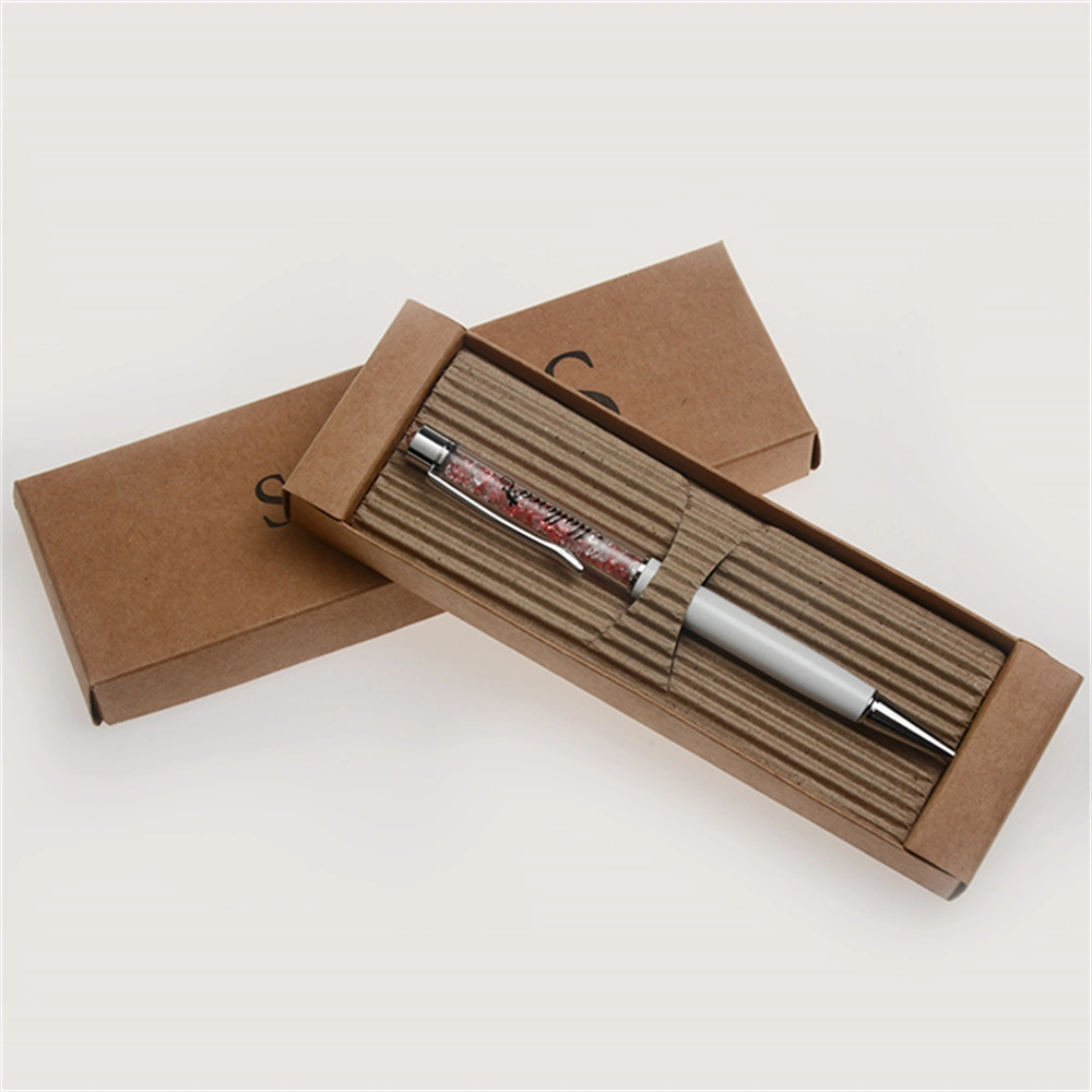 Bolígrafo Cartón de papel Kraft Caja de regalo cajas de embalaje de diseño especial