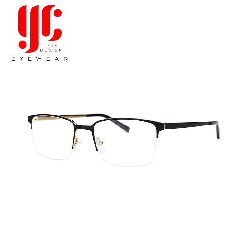 Simple Semi-Rimless Metal Optical Frame Anti Blue Light Reading Glasses