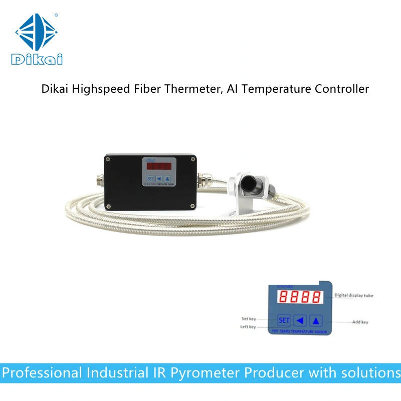 La fibra óptica de alta velocidad Thermeter, Ai Controlador de temperatura, sensor de fibra óptica para un espacio limitado.