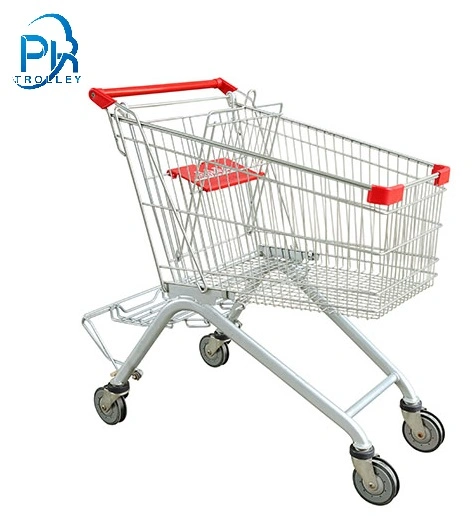 Factory Outlet Supermarket Equipment Trolley Grocery Shopping Cart with Wheel