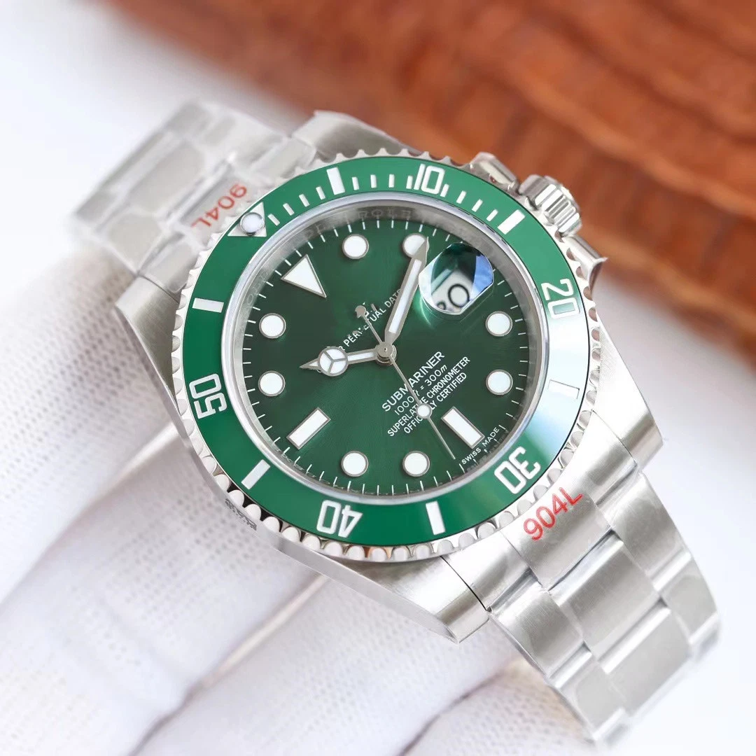 Hot Selling Top Quality Rolex''s Submarine Sapphire Mirror Automatic Mechanical Relógio mecânico 3135 Movement para homem Relógio impermeável Relógio réplica Mesa