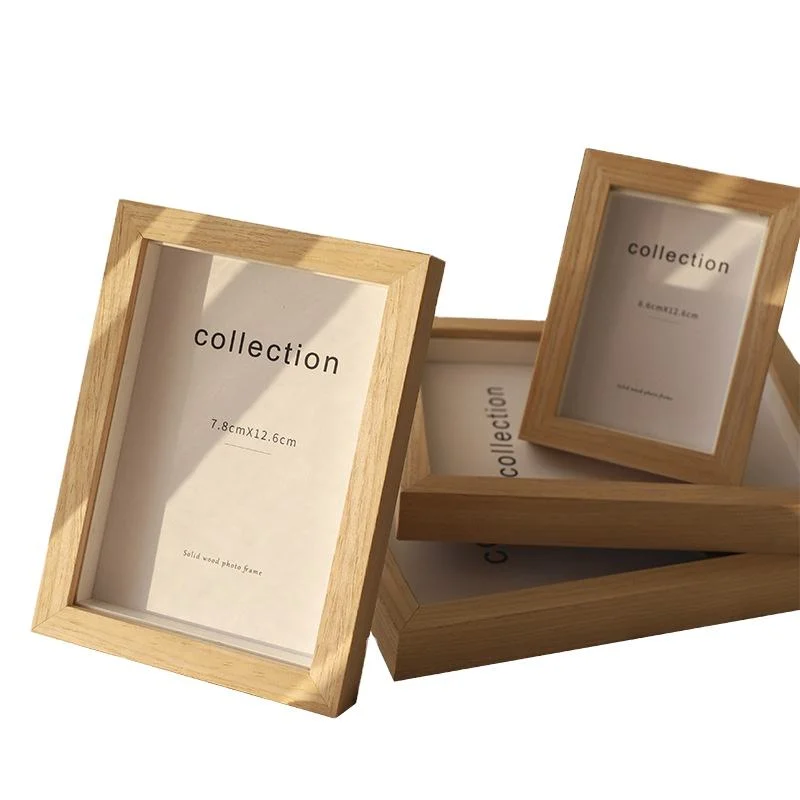 Factory Price Hot Sale Simple Wooden/Wood Photo Frame with Logo Printing